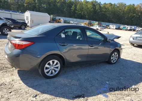 2015 Toyota Corolla L z USA, uszkodzony, nr VIN 5YFBURHE2FP278205